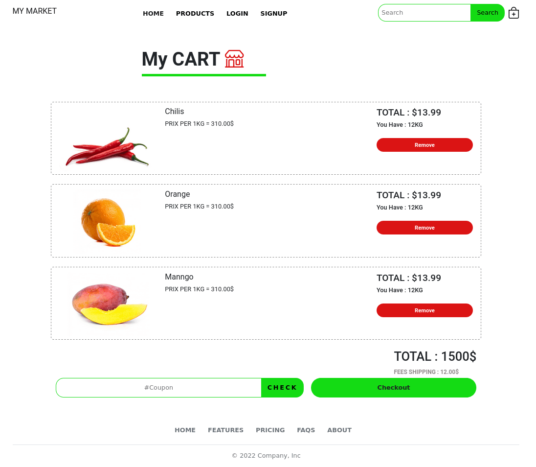 Streamlined Front-End Website for Shopping