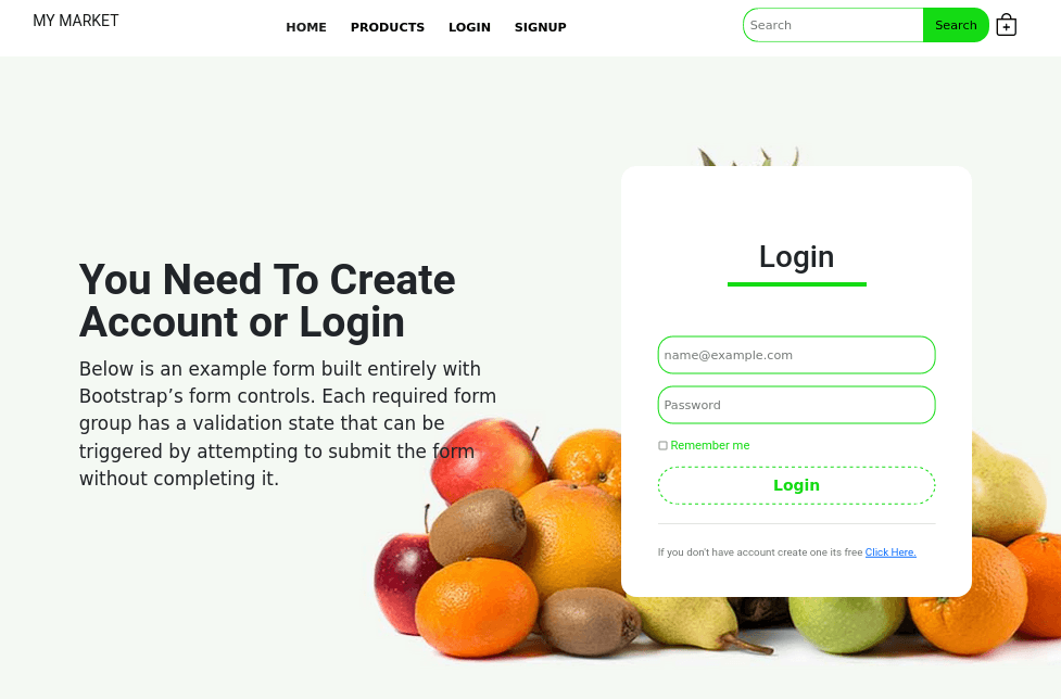 Streamlined Front-End Website for Shopping